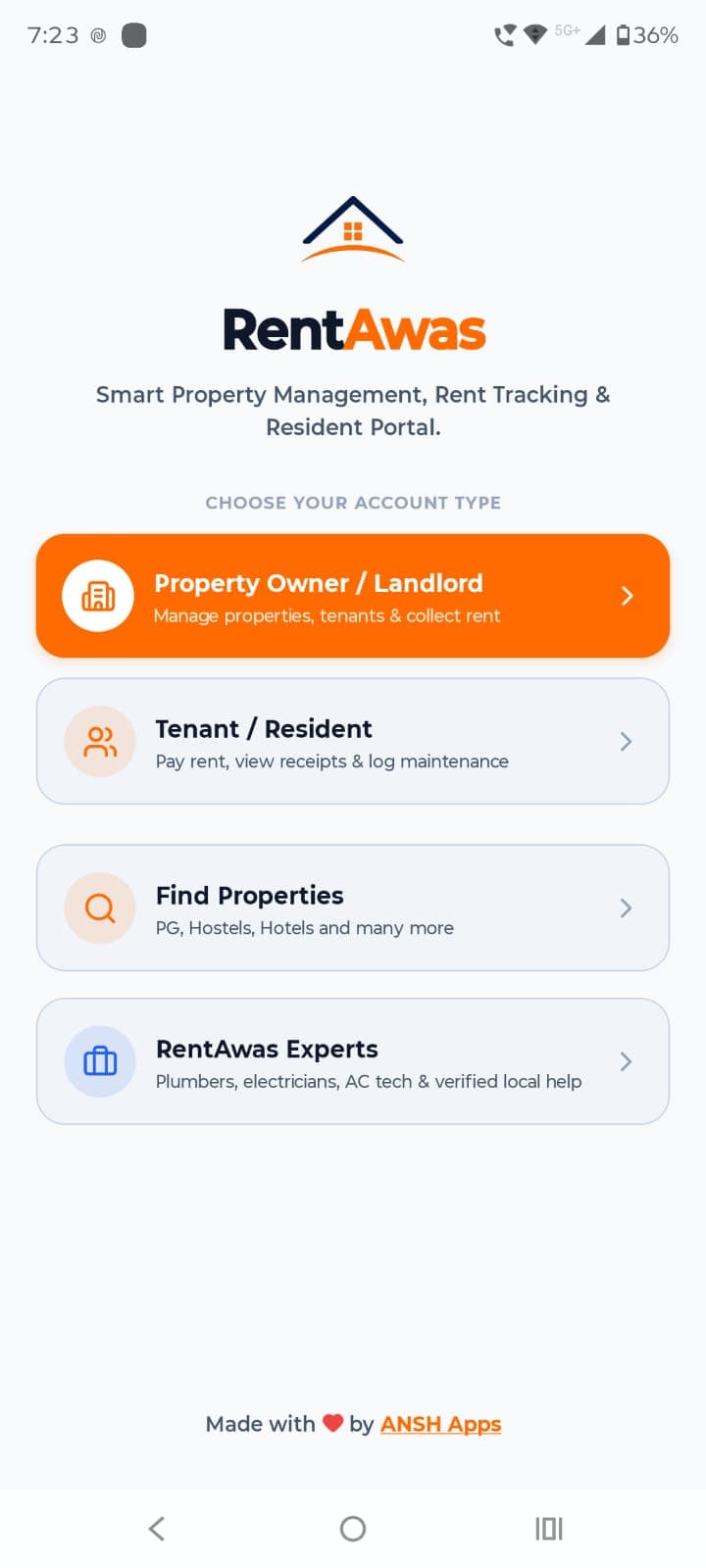RentAwas Mobile App Preview